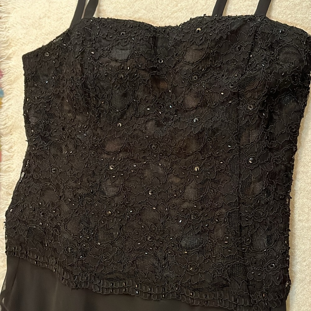 JS Boutique Black Lace/Beaded Gown NWOT Perfect Formal Dress for Prom